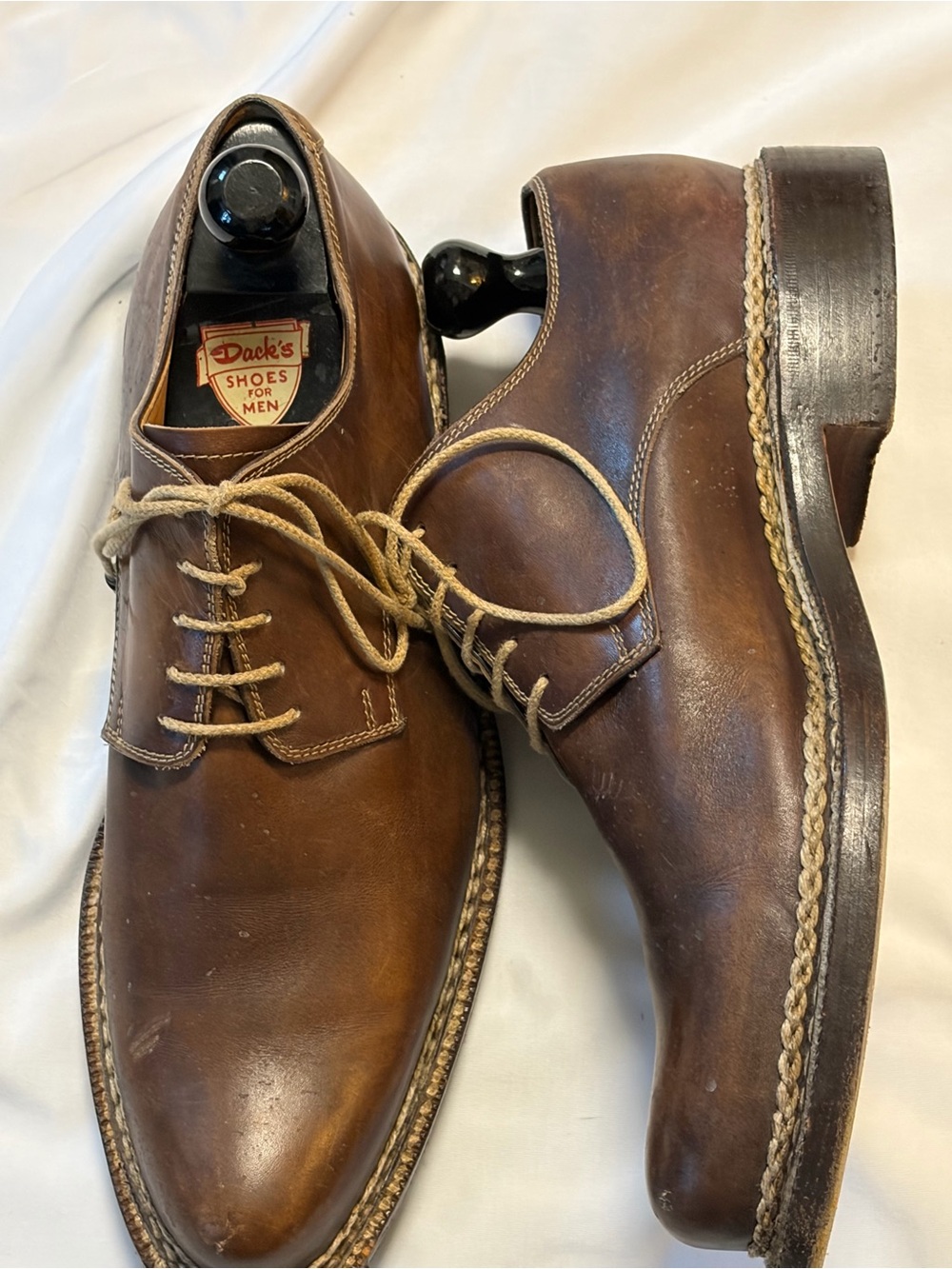 Bettanin hand made in Italy Classic Men's Leather Derby Shoes - Brown